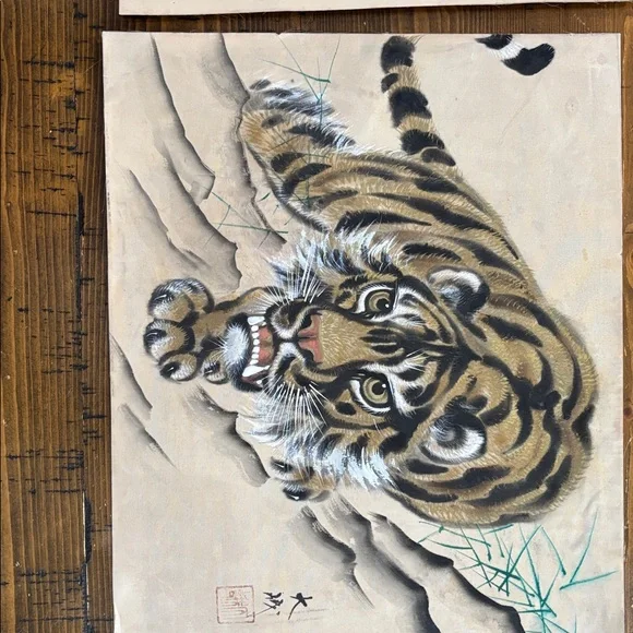 2 Unframed Tiger Artwork - Picture 2 of 16